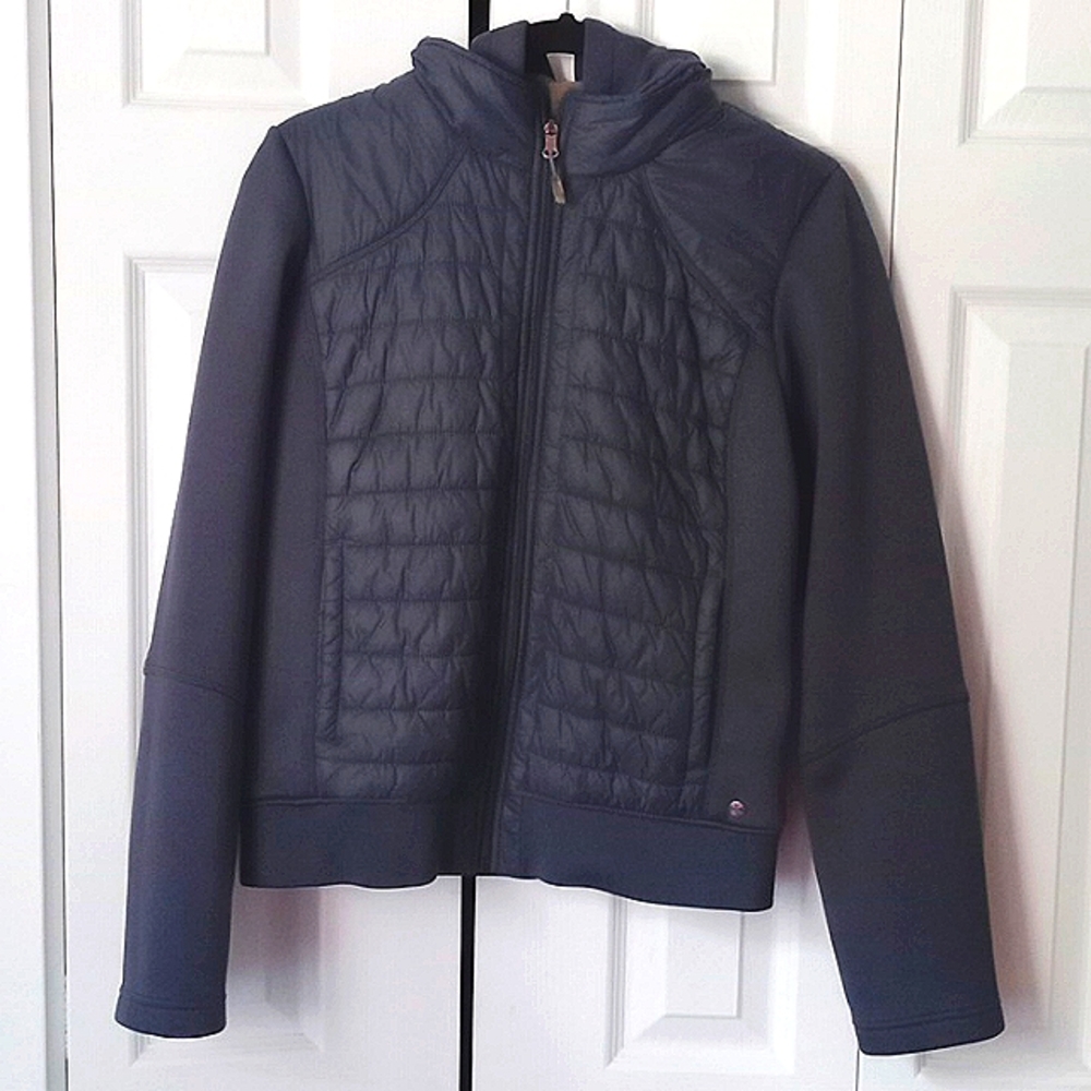 CALIA By Carrie Underwood Womens Full Zip Hybrid Moto Jacket In Caviar Size M